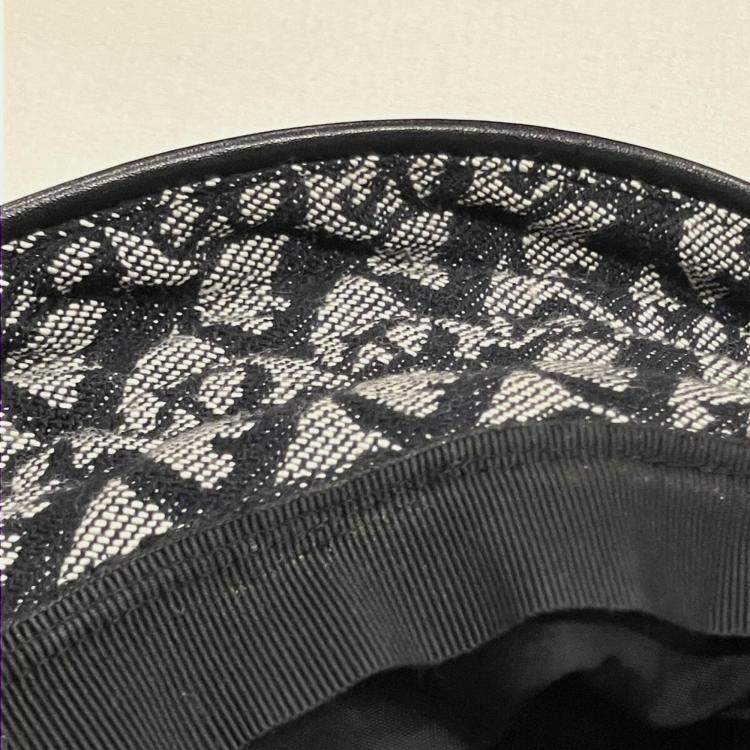 Pre Owned Dior Black Gray Canvas Trotter Hat 