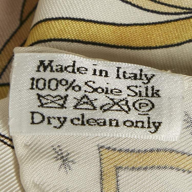 Pre Owned Christian Dior White Silk La Papesse Tarot Scarf 