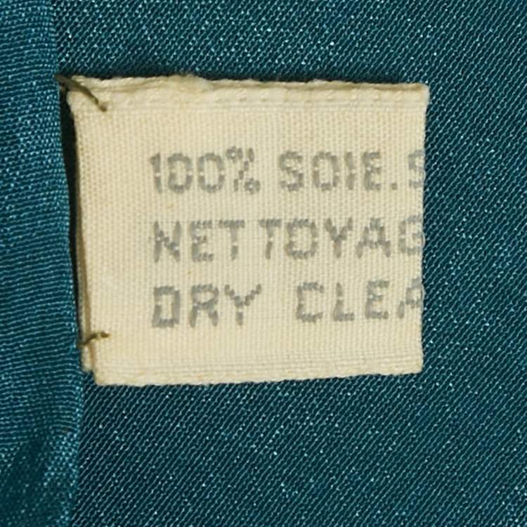 مملوكة مسبقًا Christian Dior Vintage Blue Printed Silk Scarf 