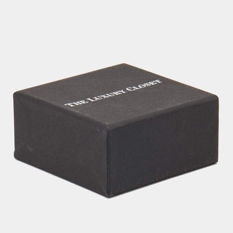 Pre Owned Dior Crystals Gold Tone Single Cuff Earring