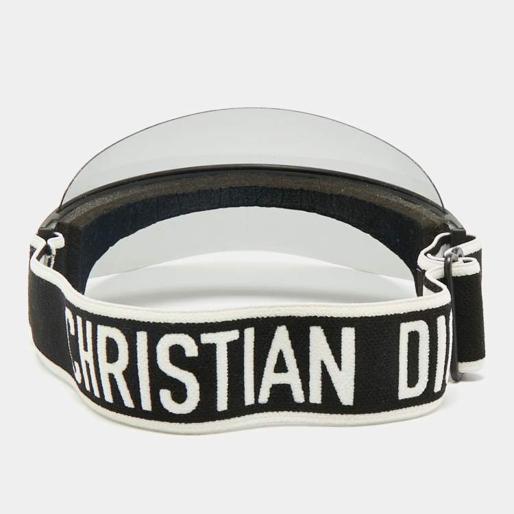 Pre Owned Dior Black/White DiorClub1 J'Adior Visor Hat