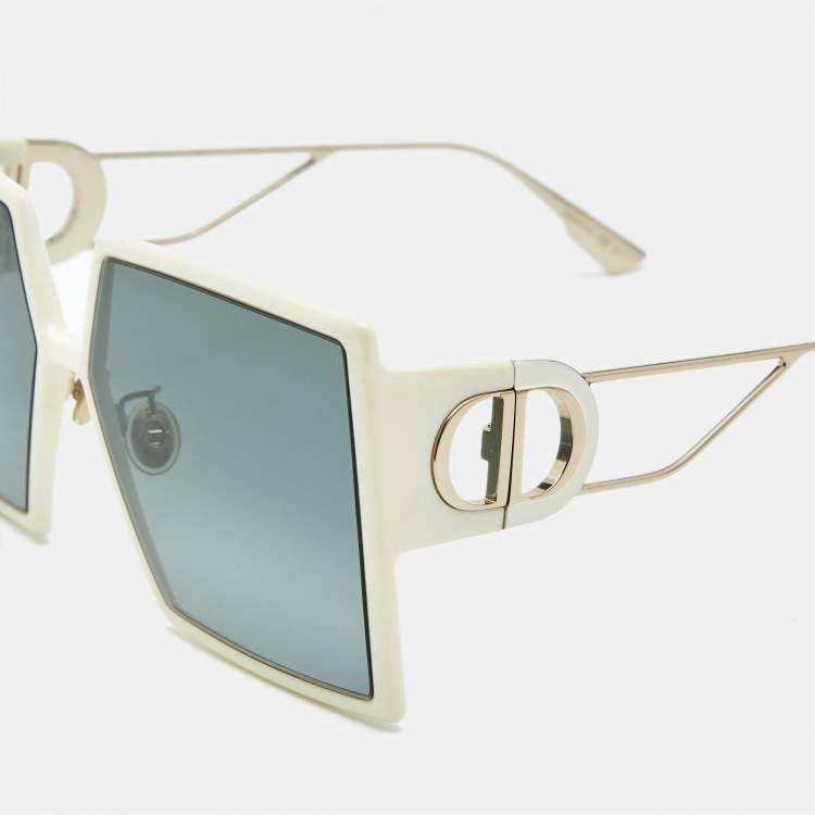 Pre Owned Dior White/Black Gradient SZJ1I 30 Montaigne Oversized Sunglasses