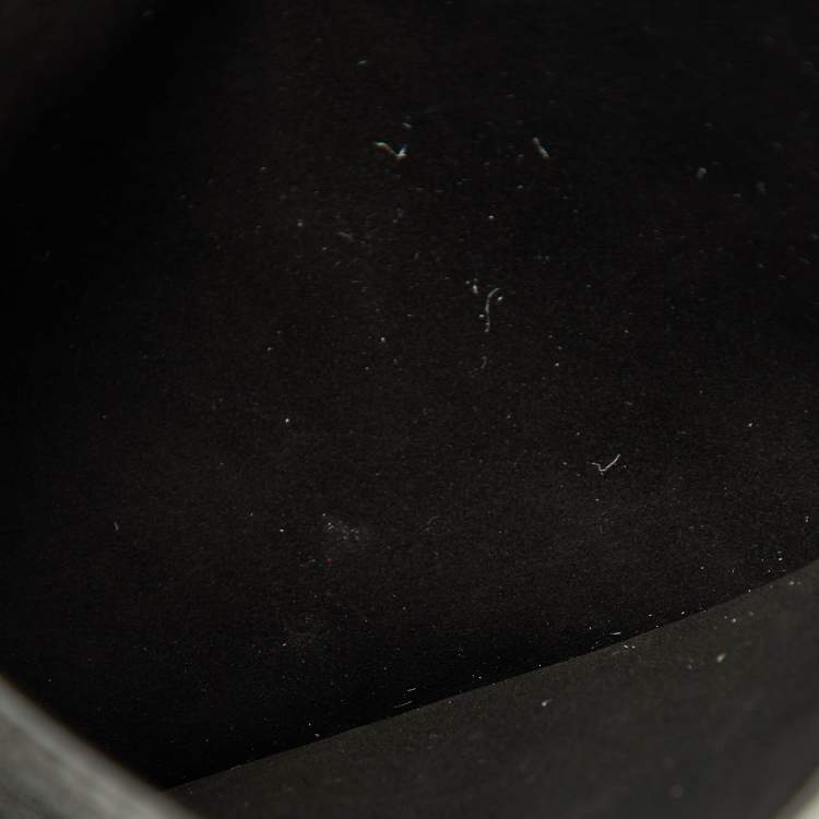 Pre Owned Dior Black Crinkled Leather Saddle Wrap Belt