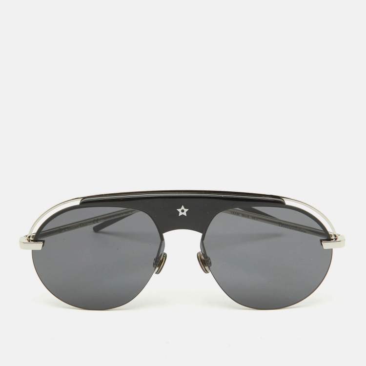 مملوكة مسبقًا Dior Black/Silver Revolution Pilot Aviator Sunglasses