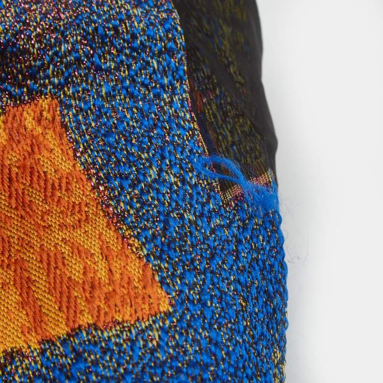 Pre Owned Christian Dior Chris Martin Limited Edition Multicolor Lurex Silk Scarf