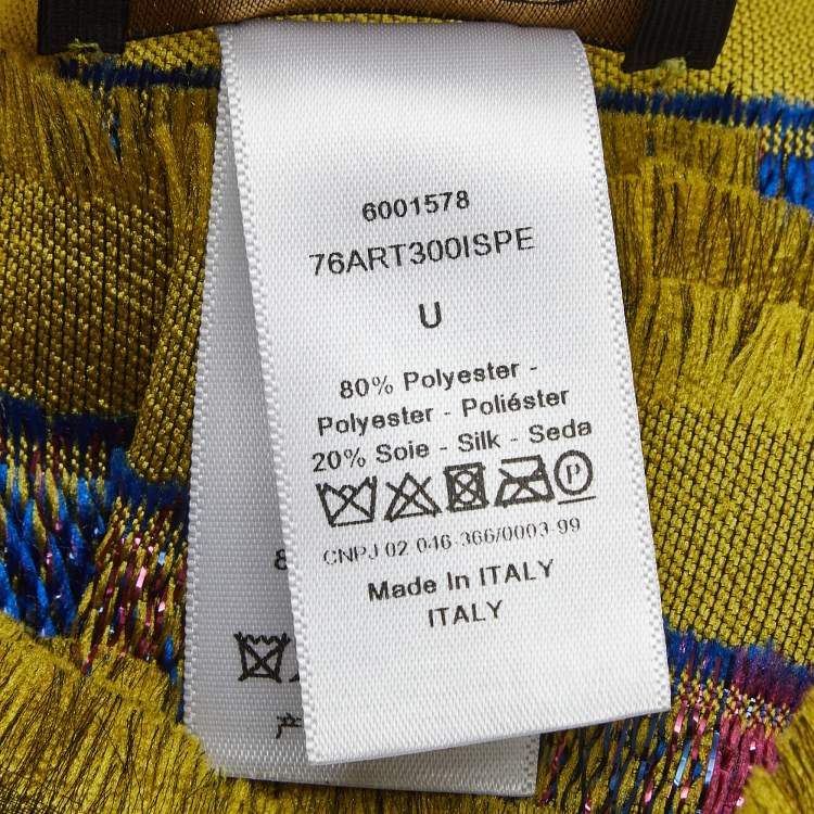 Pre Owned Christian Dior Chris Martin Limited Edition Multicolor Lurex Silk Scarf