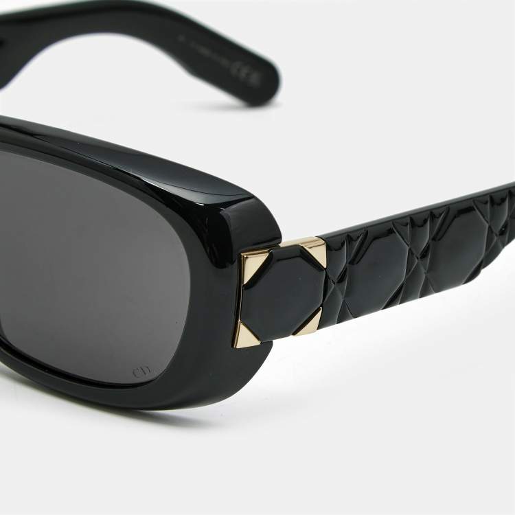 Pre Owned Dior Black Lady 95.22 S1L Rectangle Sunglasses