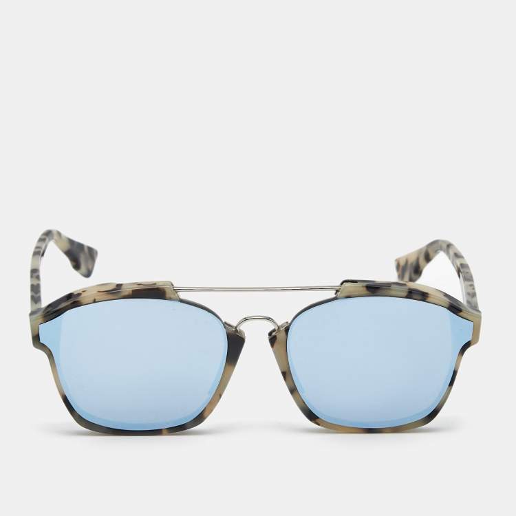 مملوكة مسبقًا Dior Beige/Grey Mirrored A4EA4 Abstract Aviators Sunglasses
