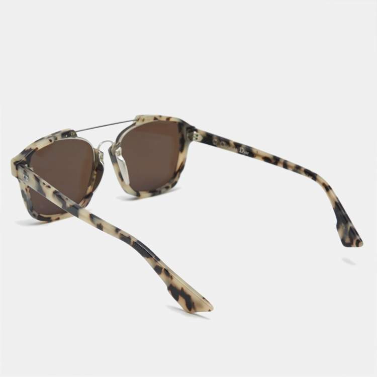 مملوكة مسبقًا Dior Beige/Grey Mirrored A4EA4 Abstract Aviators Sunglasses