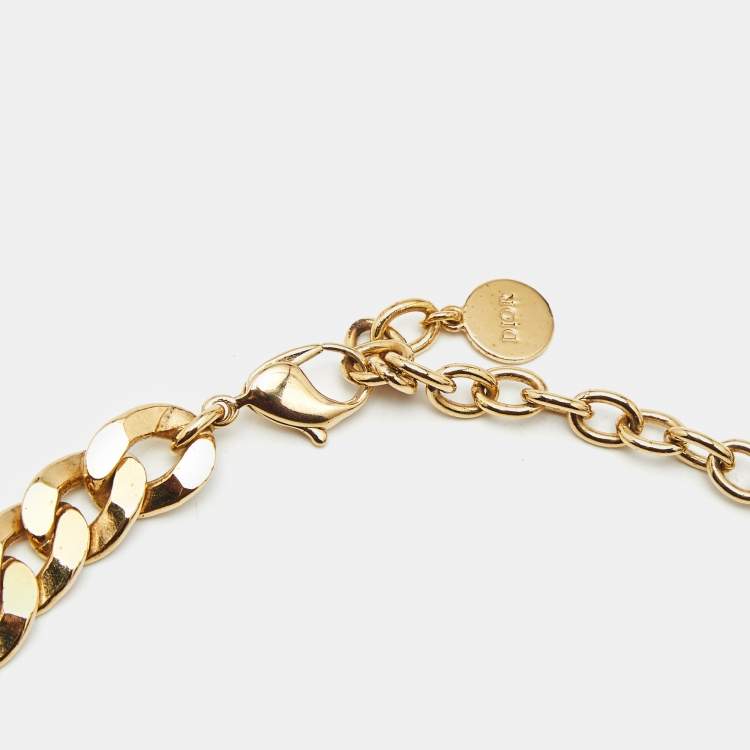 Pre Owned Dior Etoile Danseuse Gold Tone Choker Necklace