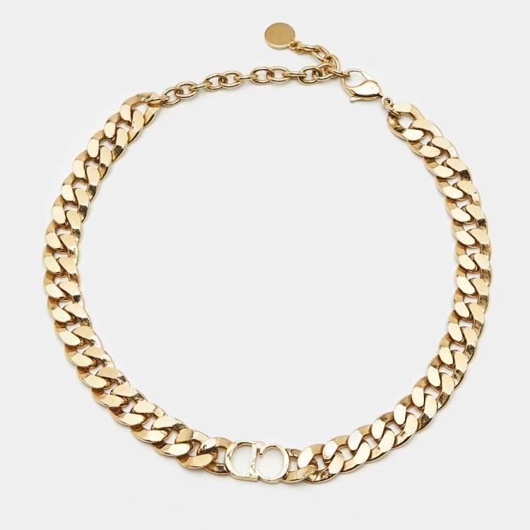 Pre Owned Dior Etoile Danseuse Gold Tone Choker Necklace