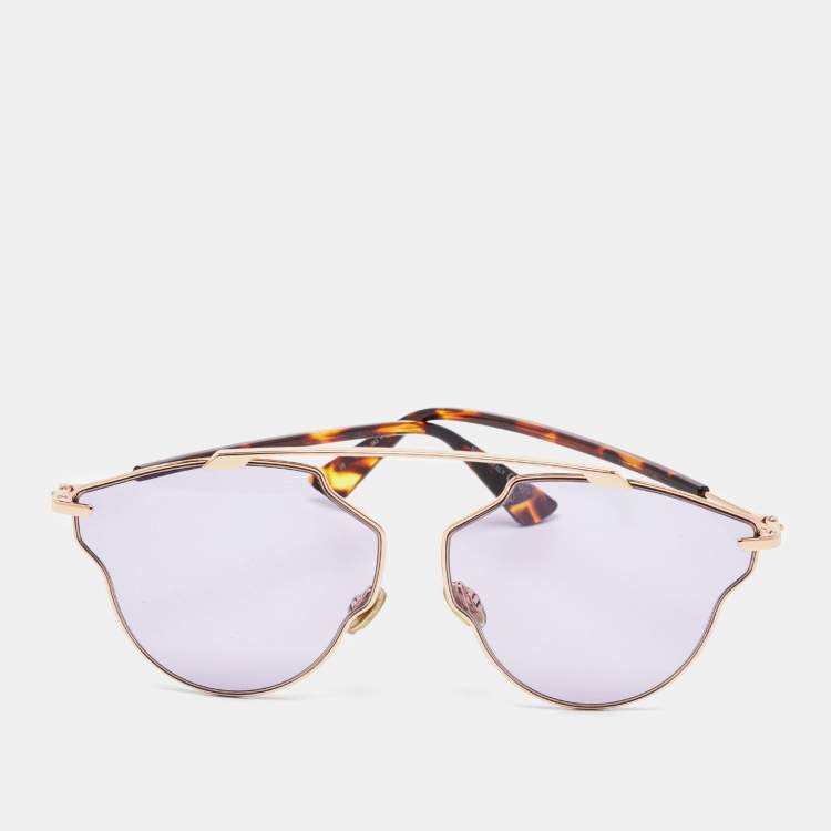 مملوكة مسبقًا Dior Gold Tone/Pink DiorSoRealPop Aviator Sunglasses