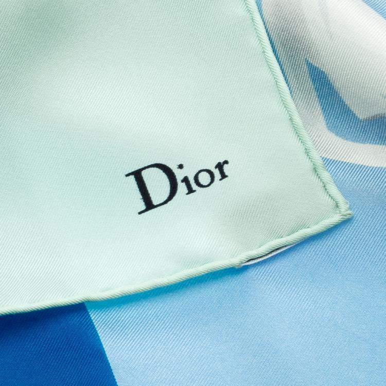 Pre Owned Dior Multicolor Lady Silhouette Print Mats Gustafson Square Silk Scarf