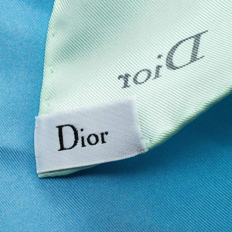 Pre Owned Dior Multicolor Lady Silhouette Print Mats Gustafson Square Silk Scarf