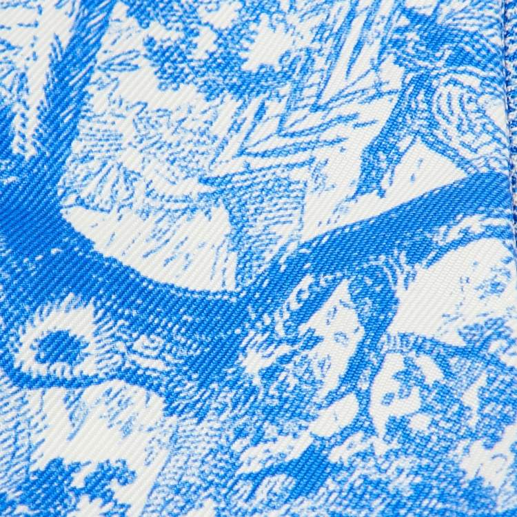 Pre Owned Dior Blue Toile de Jouy Cannes Dioriviera Silk Mitzah 