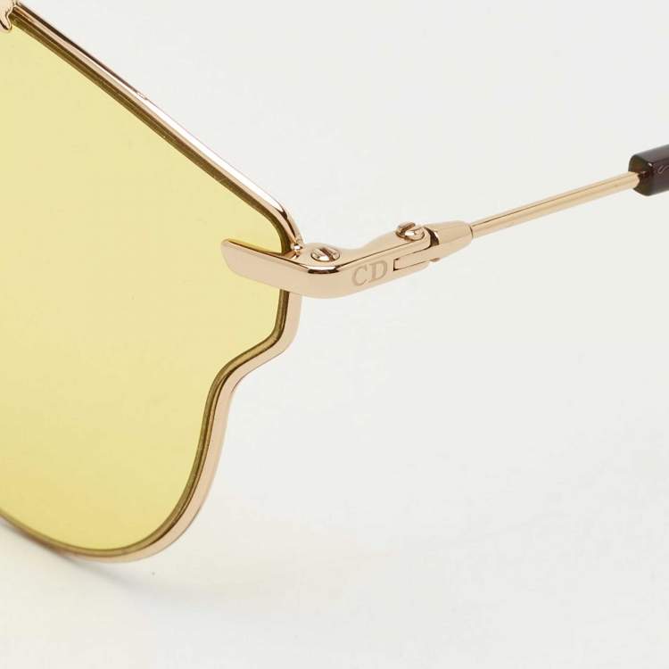 Pre Owned Dior Yellow 00HO SoRealPop Aviator Sunglasses