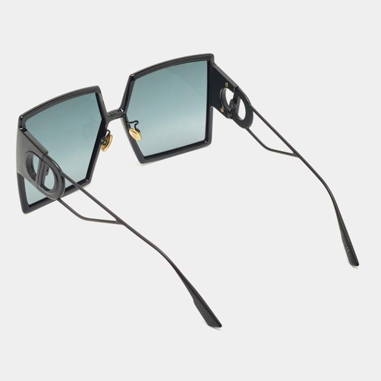 Pre Owned Dior Black 8071 30 Montaigne Oversized Sunglasses