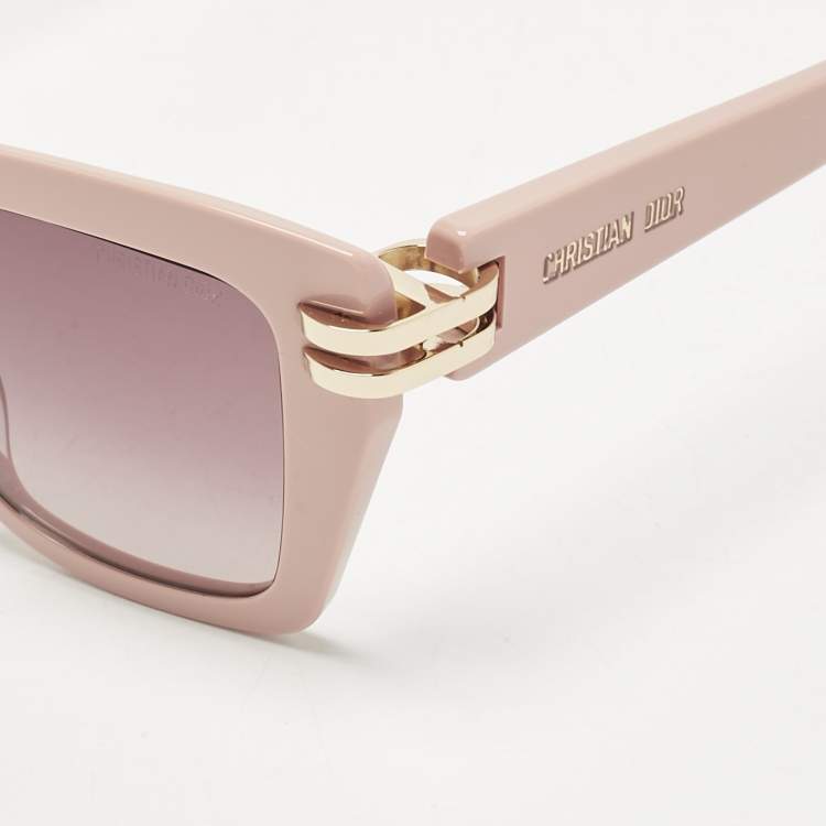 Pre Owned Dior Pink/Brown Gradient CDior S1I Square Sunglasses