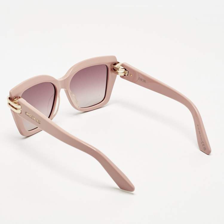 Pre Owned Dior Pink/Brown Gradient CDior S1I Square Sunglasses