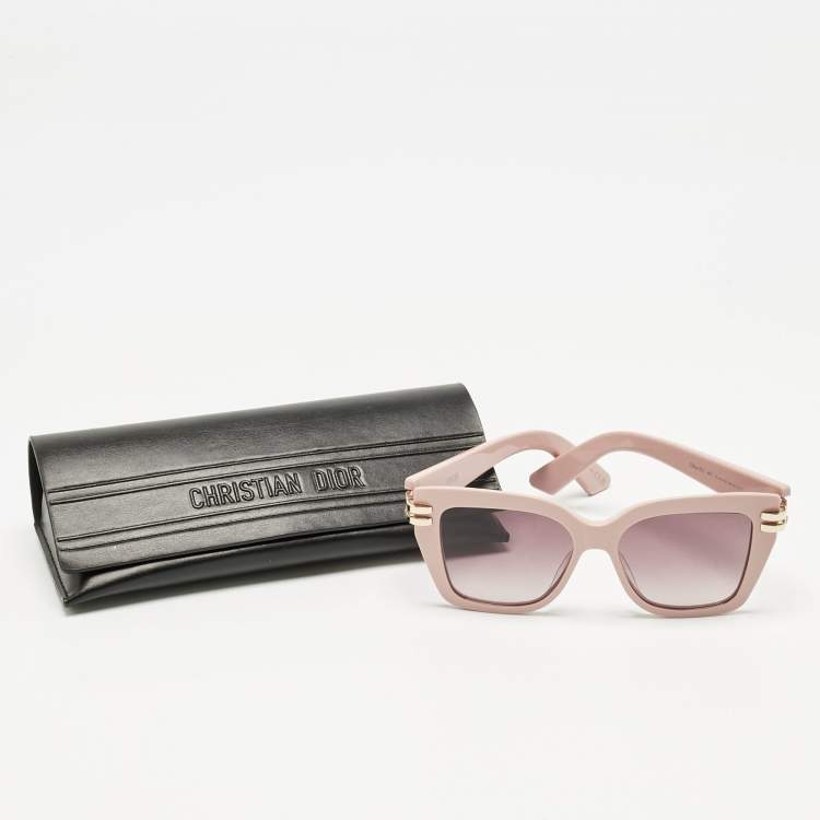Pre Owned Dior Pink/Brown Gradient CDior S1I Square Sunglasses