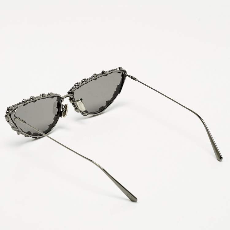 Pre Owned Dior Grey MissDior B1U Crystals Cat Eye Sunglasses