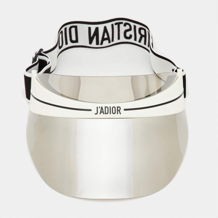 Pre Owned Dior White/Black DiorClub1 Sun Visor