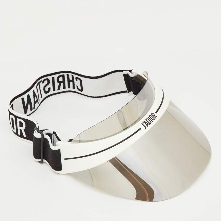 Pre Owned Dior White/Black DiorClub1 Sun Visor