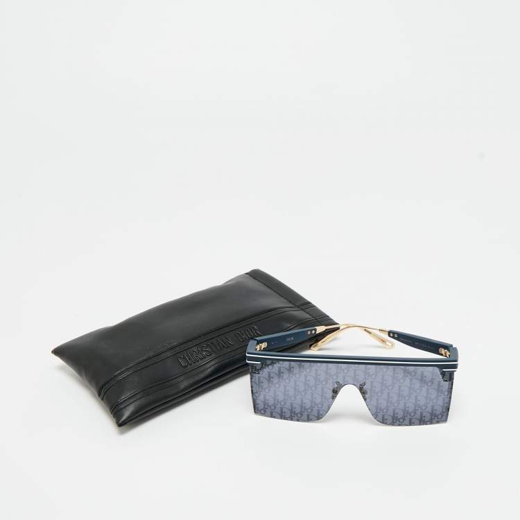 Pre Owned Christian Dior Navy Blue Oblique DiorClub M1U Mask Sunglasses 
