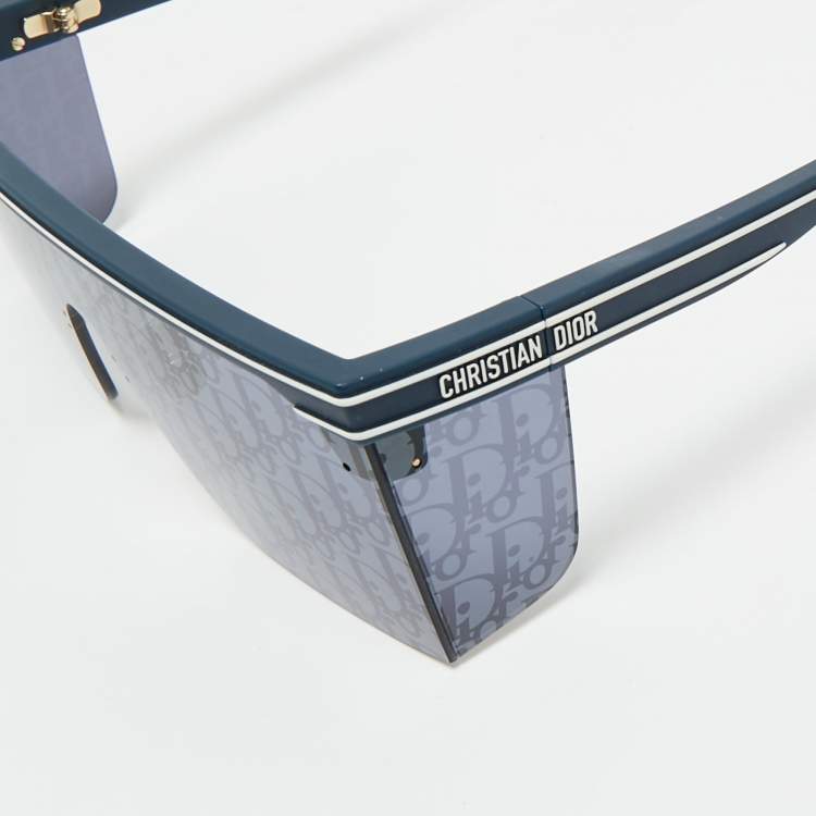 Pre Owned Christian Dior Navy Blue Oblique DiorClub M1U Mask Sunglasses 