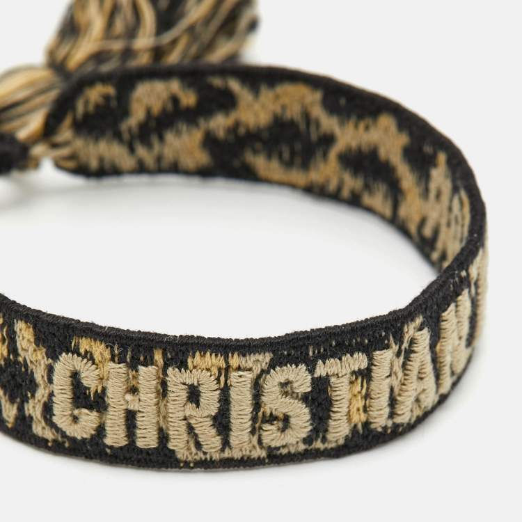 Pre Owned Dior Woven Fabric Friendship Bracelet