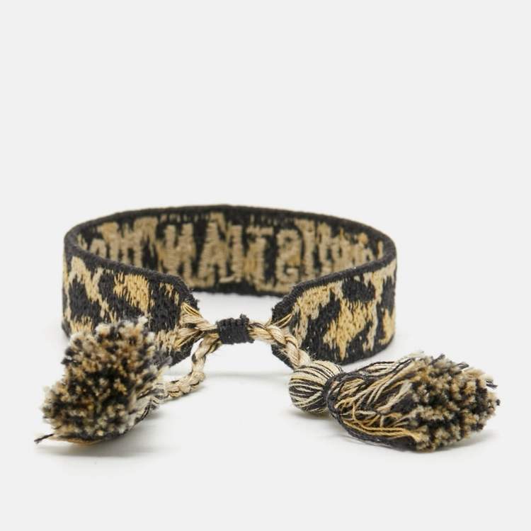 Pre Owned Dior Woven Fabric Friendship Bracelet