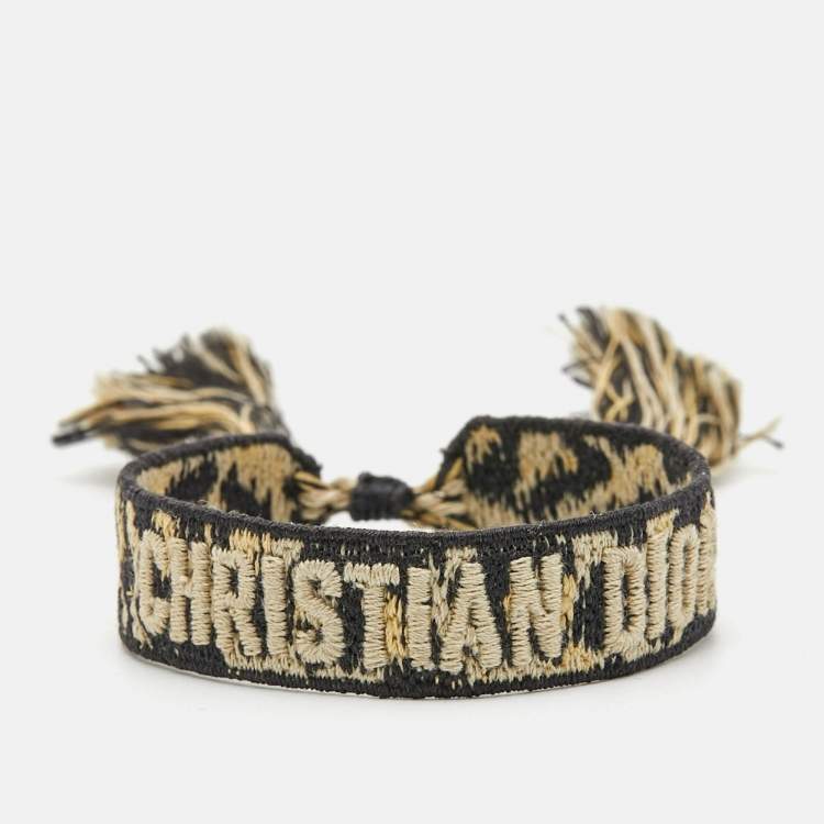 Pre Owned Dior Woven Fabric Friendship Bracelet