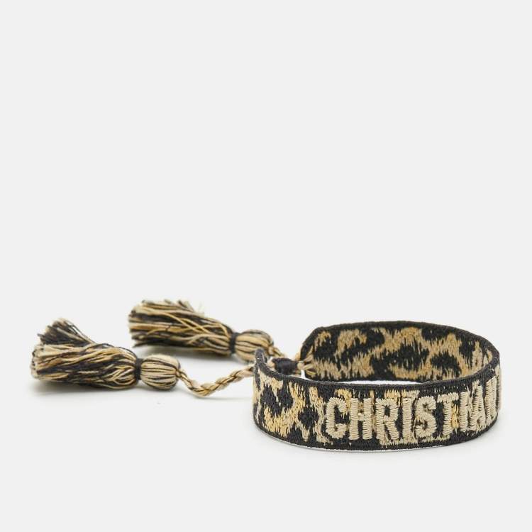 Pre Owned Dior Woven Fabric Friendship Bracelet