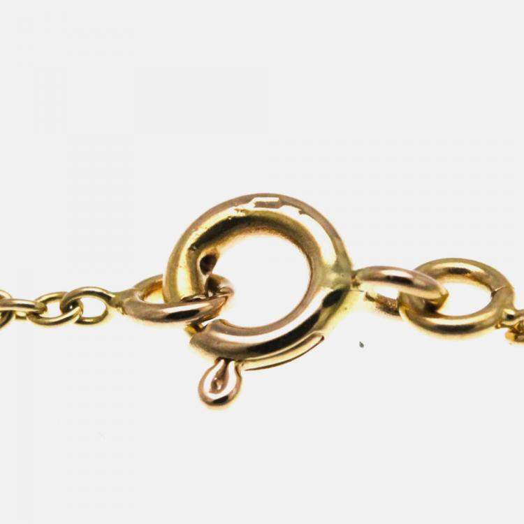 مملوكة مسبقًا Christian Dior Rose Des Vents 18K Pink Gold Carnelian Charm Bracelet