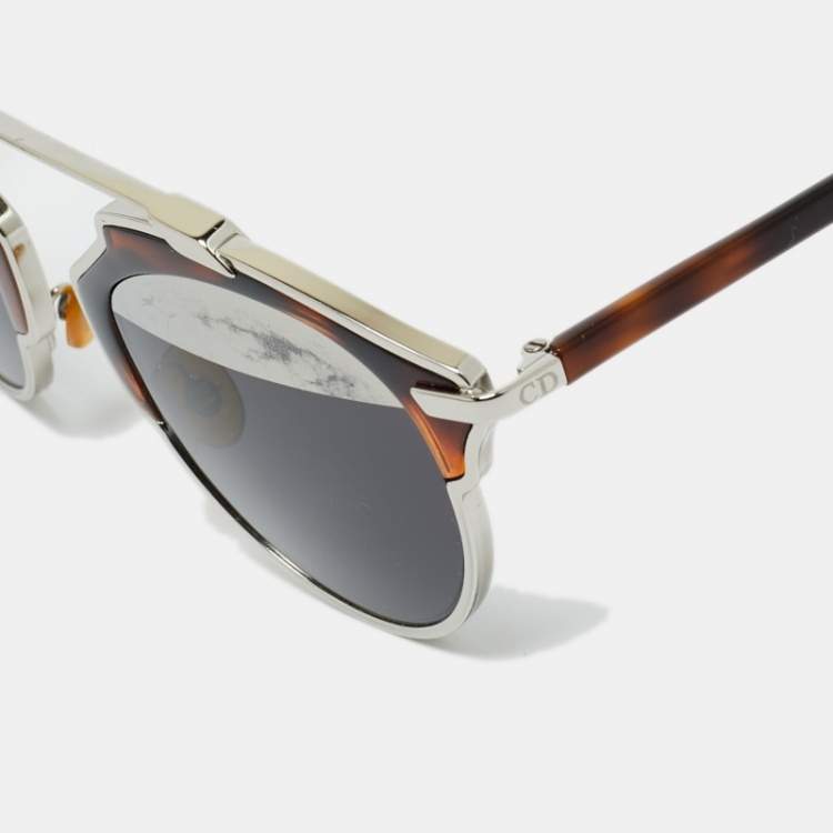 مملوكة مسبقًا Dior Tortoise Brown/Black AOOMD DiorSoReal Aviator Sunglasses