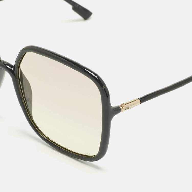 Pre Owned Dior Black/Light Yellow Gradient 807VC SoStellaire1 Oversized Sunglasses