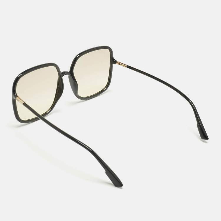 Pre Owned Dior Black/Light Yellow Gradient 807VC SoStellaire1 Oversized Sunglasses