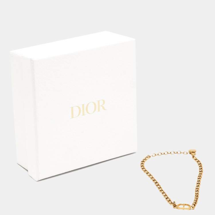 Pre Owned Dior Petit CD Gold Tone Necklace
