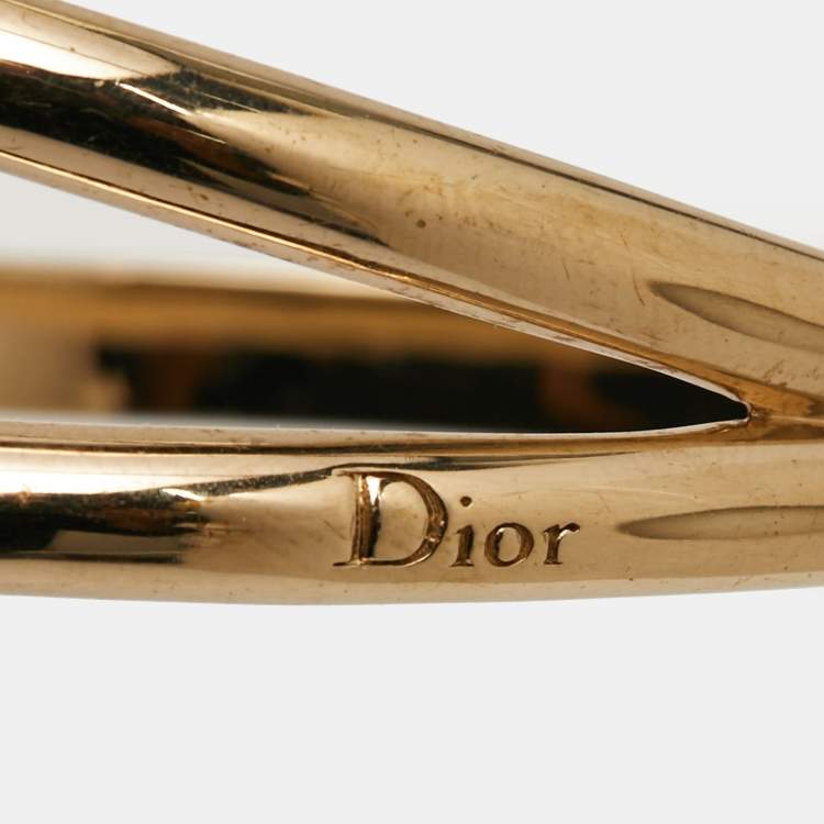 Pre Owned Dior UltraDior  Faux Pear Gold Tonel Bracelet