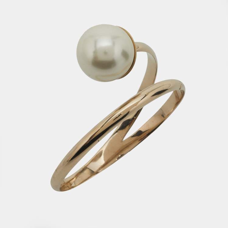Pre Owned Dior UltraDior  Faux Pear Gold Tonel Bracelet