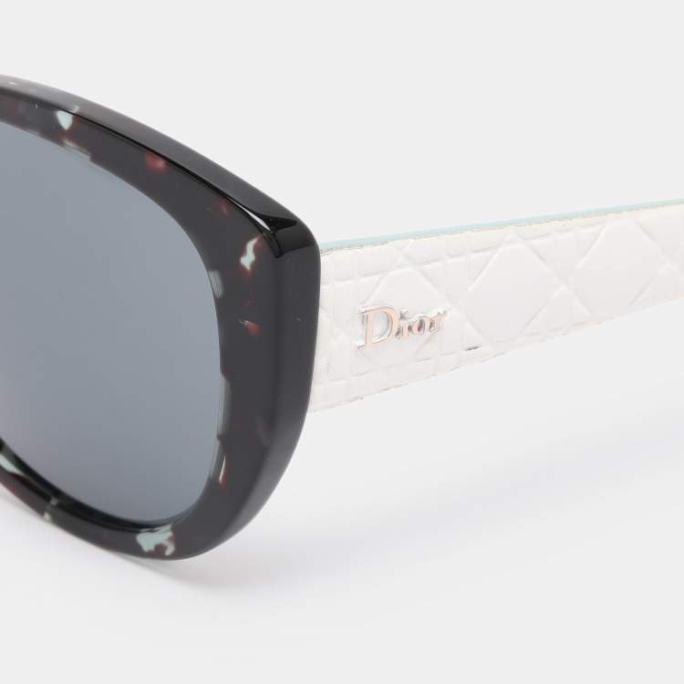 Pre Owned Dior Black/White Gradient Cannage Lady Lady 1 Butterfly Sunglasses