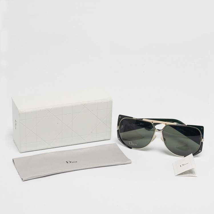 Pre Owned Dior Green PGD85 Enigmatic Oversized Sunglasses