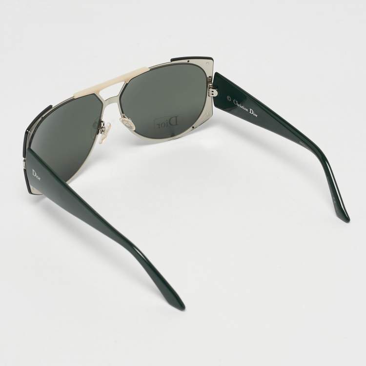 Pre Owned Dior Green PGD85 Enigmatic Oversized Sunglasses