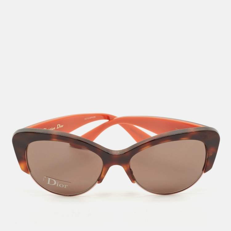 Pre Owned Dior Tortoise Brown Envol1 Butterfly Sunglasses
