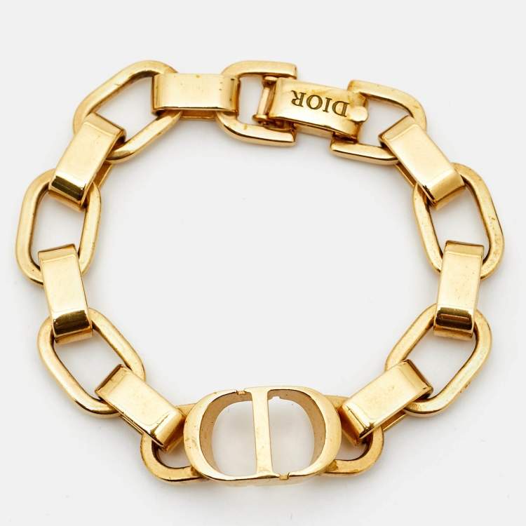 Pre Owned Dior CD Gold Tone Bracelet