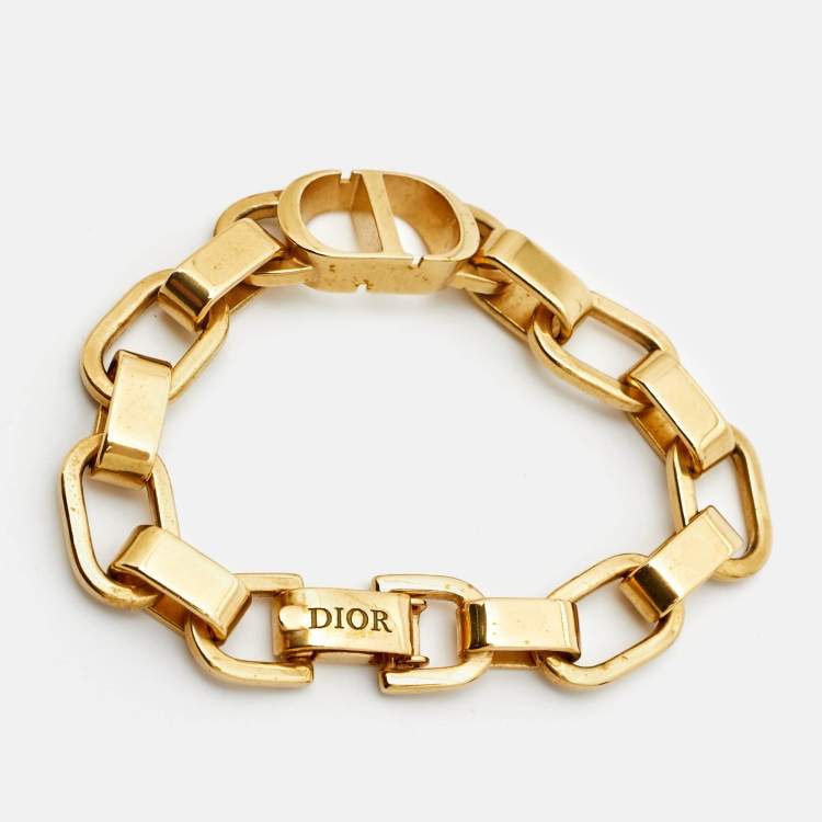 Pre Owned Dior CD Gold Tone Bracelet
