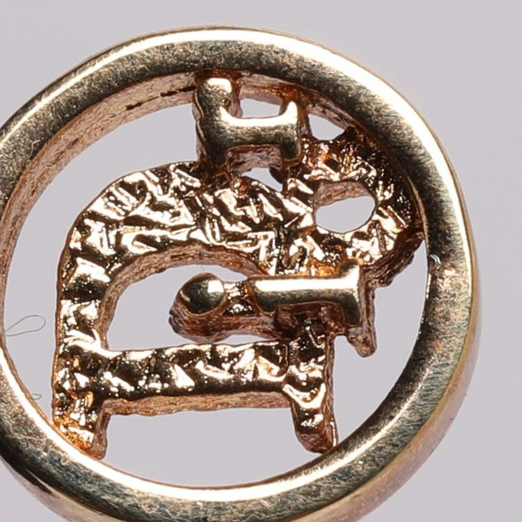 Pre Owned Dior Gold Tone Tie Tack Chain Necktie Accessory 