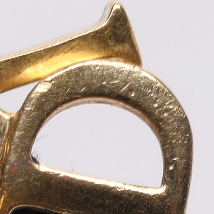 Pre Owned Dior Gold Tone Lady Dior Pendant Necklace