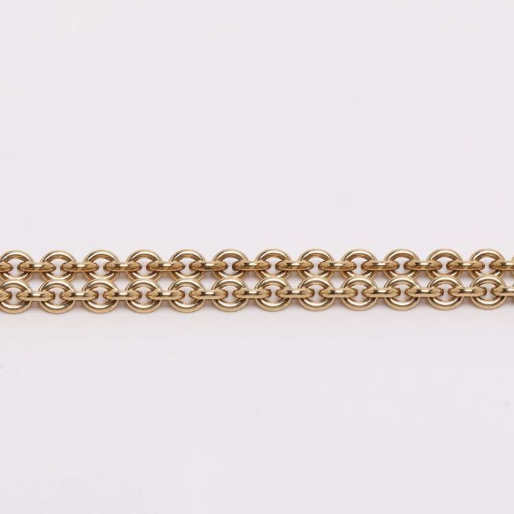 مملوكة مسبقًا Dior Gold Tone Rhinestone Lady Dior Pendant Necklace