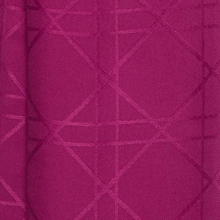 Pre Owned Dior Pink Cannage Silk & Wool Scarf 